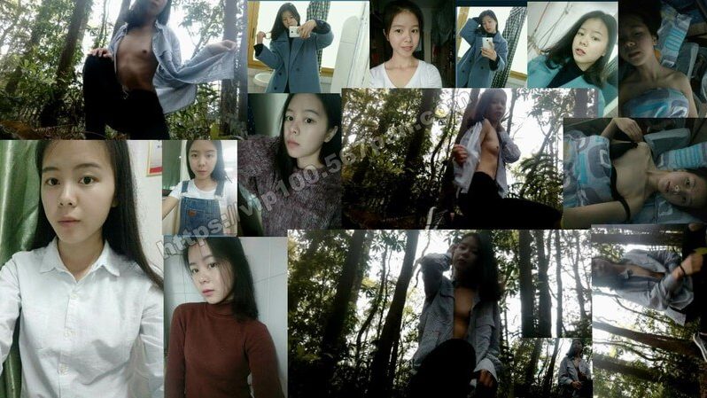 藝術學院妹子野外直播，人體藝術與大自然之美，兩只A罩杯小嬌乳如荷包蛋倒扣胸前，唯美